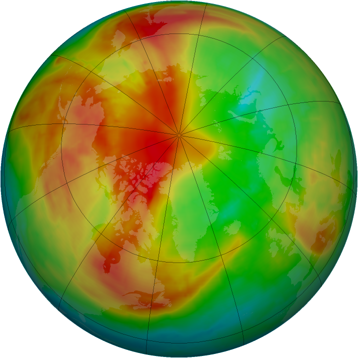 Arctic ozone map for 04 March 2014